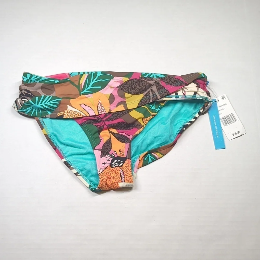 Bleu by Rod Beattie Women's Hipster Bikini Swim Bottom, Multi Floral, Size 6